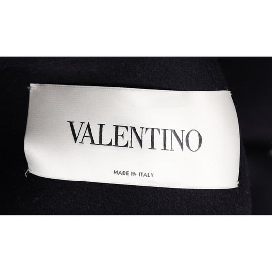 Valentino Schmetterlings-Applikation Mantel aus schwarzer Wolle - Image 5