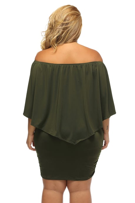 Große Größen Off-Shoulder Kleid - Image 5