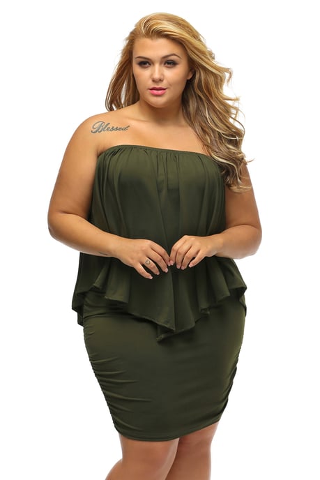 Große Größen Off-Shoulder Kleid - Image 6