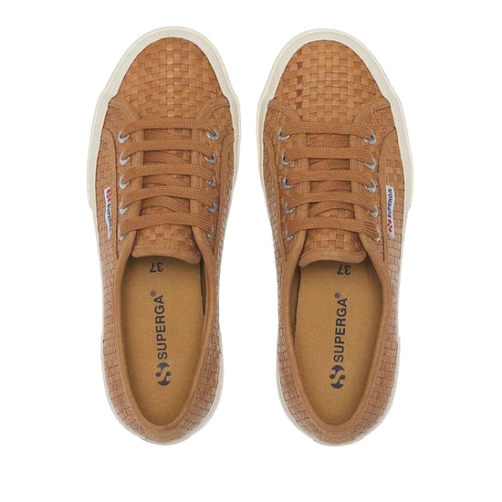 Superga - Damen Sneaker "2750", gewebter Stoff, Leder (Beige/Naturweiß) - Image 4