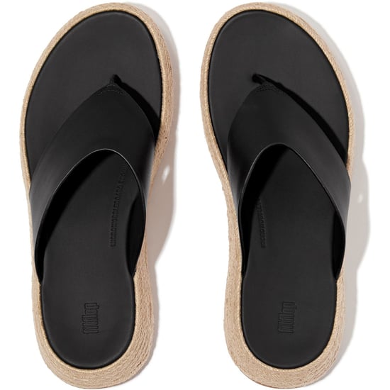 Fitflop F-Mode Zehentrenner Leder Herren Schwarz Clogs - Image 3