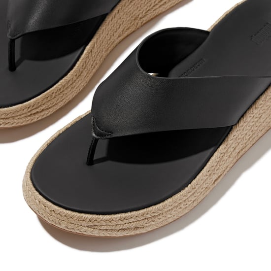Fitflop F-Mode Zehentrenner Leder Herren Schwarz Clogs - Image 5