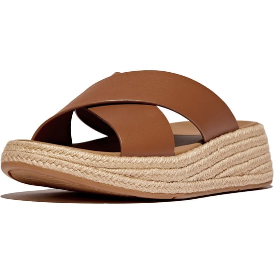 Fitflop F-Mode Cross Leder Herren Clogs in Dunkelbraun - Image 1
