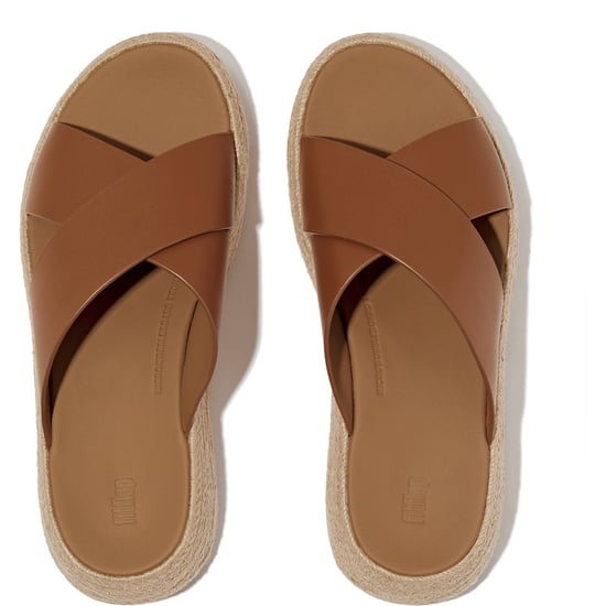Fitflop F-Mode Cross Leder Herren Clogs in Dunkelbraun - Image 3