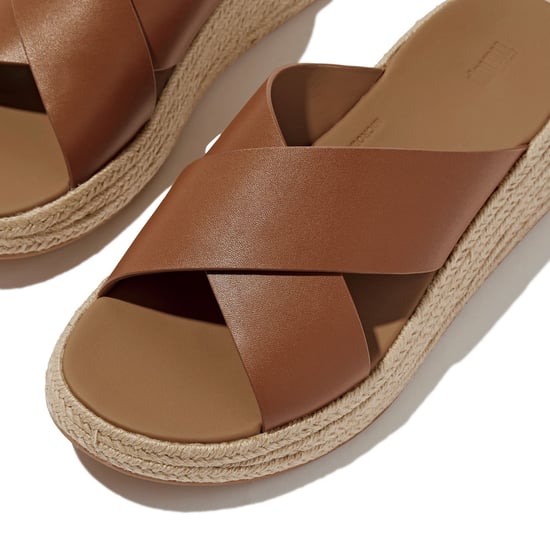 Fitflop F-Mode Cross Leder Herren Clogs in Dunkelbraun - Image 5