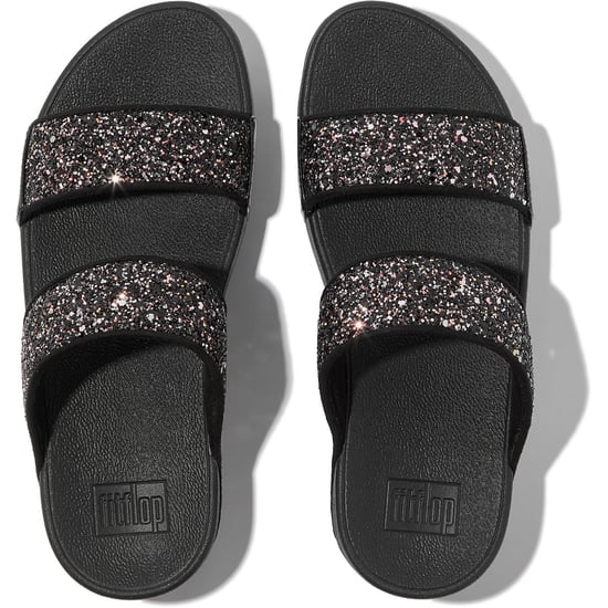 Fitflop Lulu 2 Bar Glitter Polyurethan Damen Sandalen Schwarz/Multi - Image 3