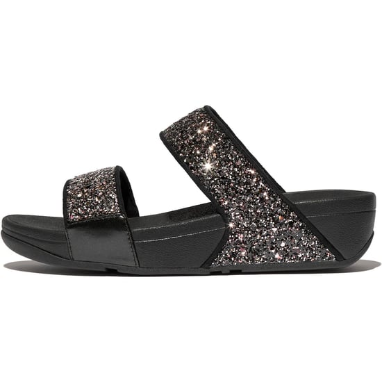 Fitflop Lulu 2 Bar Glitter Polyurethan Damen Sandalen Schwarz/Multi - Image 4