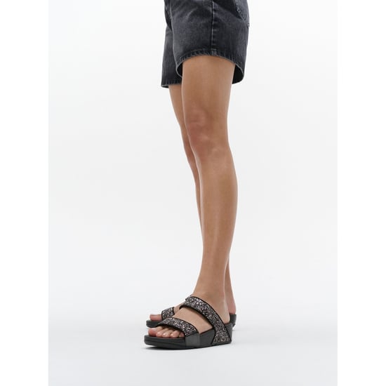 Fitflop Lulu 2 Bar Glitter Polyurethan Damen Sandalen Schwarz/Multi - Image 6