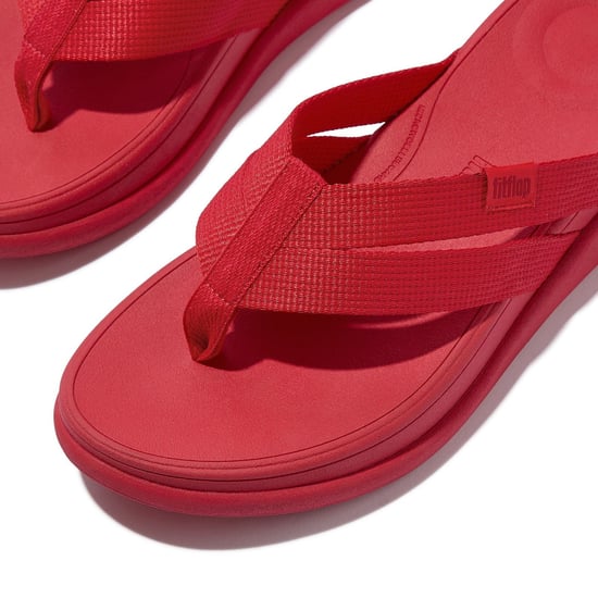 Fitflop F-Mode Go Polyester Damen Rote Sandalen - Image 5
