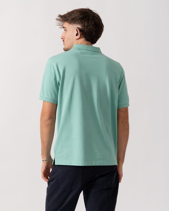 GANT Reguläres Shield-Pique-Poloshirt, Grün - Image 2