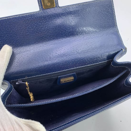 Gucci Vintage Lederhandtasche - Image 4