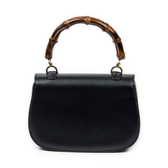 Vintage Bamboo Flap Top Handle Schultertasche - Image 5