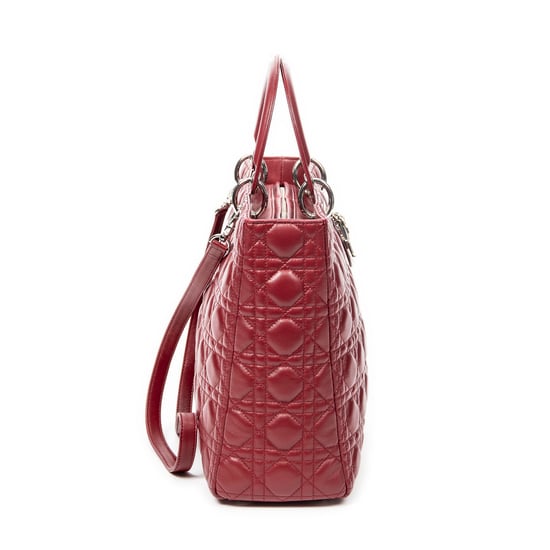 Large Lady Dior Zip  Schultertasche - Image 4
