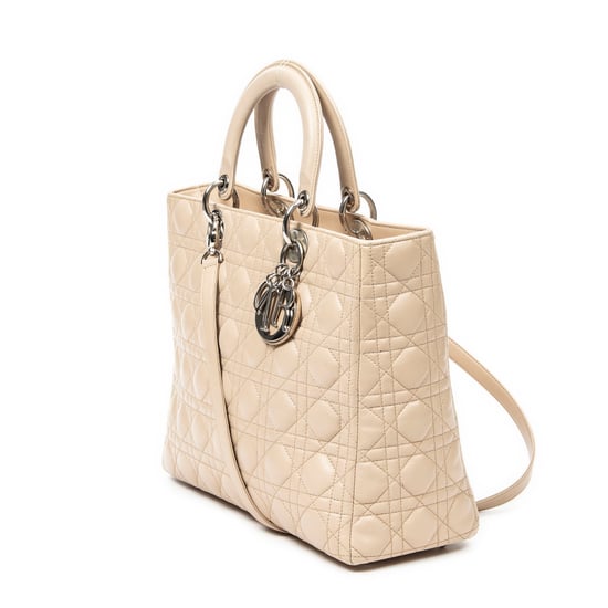 Large Lady Dior Zip Schultertasche - Image 2