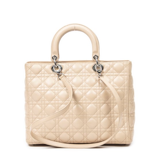 Large Lady Dior Zip Schultertasche - Image 5