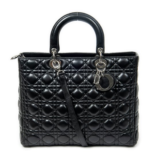 Large Lady Dior Zip Schultertasche - Image 1