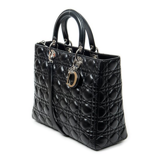 Large Lady Dior Zip Schultertasche - Image 2