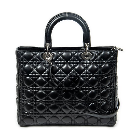 Large Lady Dior Zip Schultertasche - Image 5