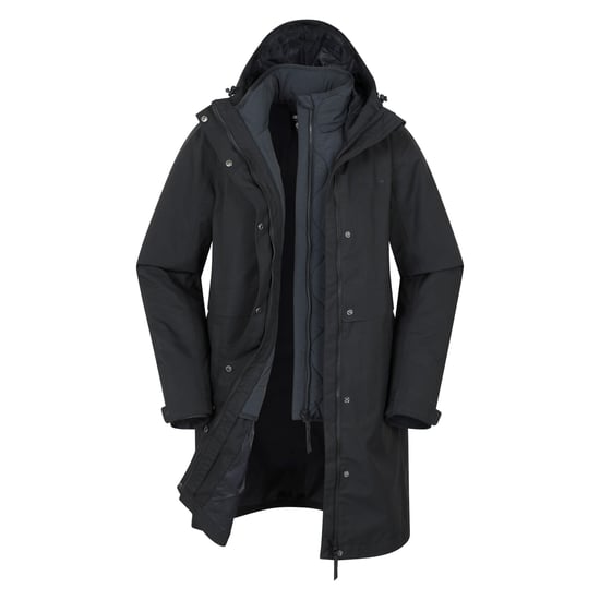 Mountain Warehouse - "Luna" Jacke, wasserfest für Damen, 3 in 1, Lang (Schwarz) - Image 1