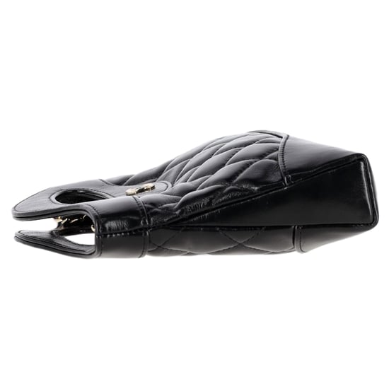 Chanel 31 Nano CC Logo Kettenhandtasche aus schwarzem Leder - Image 3