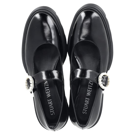 Stuart Weitzman Nolita Plattform-Mary Janes aus schwarzem Lackleder - Image 3