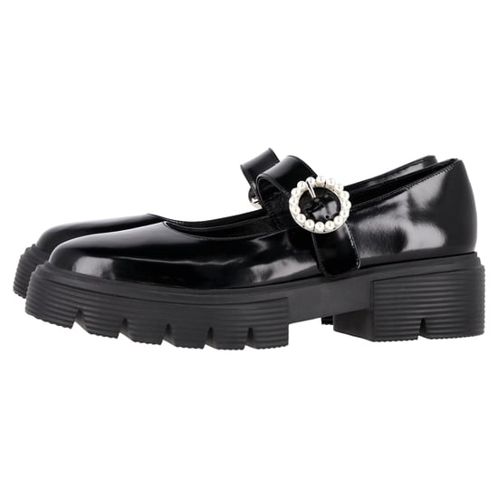 Stuart Weitzman Nolita Plattform-Mary Janes aus schwarzem Lackleder - Image 4