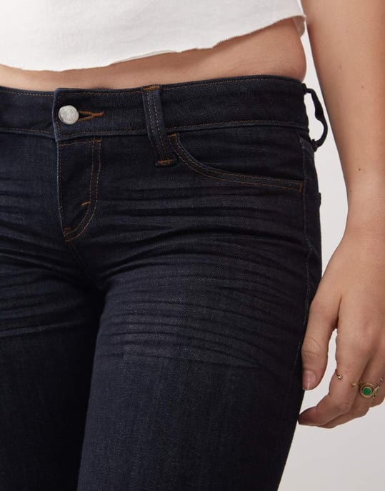 Cheap Monday Sleezie Straight ben låg midja super stretch jeans i blå tvätt - Image 3