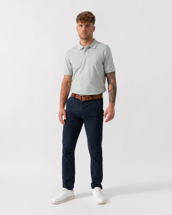 Passenger Slim-Fit Poloshirt in Hellgrau - Image 3