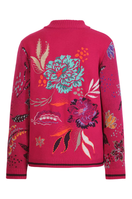 Jacquard-Jacke, Ornament Blume - Image 2