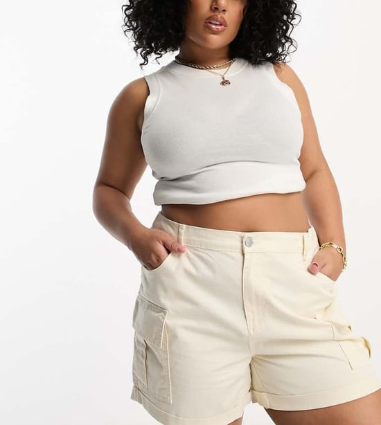 Simply Be cargoshorts i ecru - Image 1