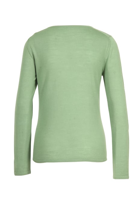 Einfarbiger Pullover, V-Ausschnitt - Image 2
