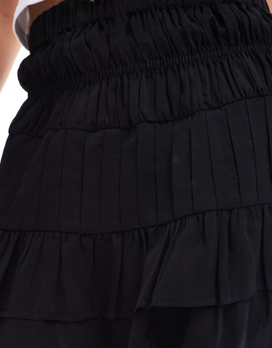 ASOS DESIGN rara minikjol i svart - Image 4