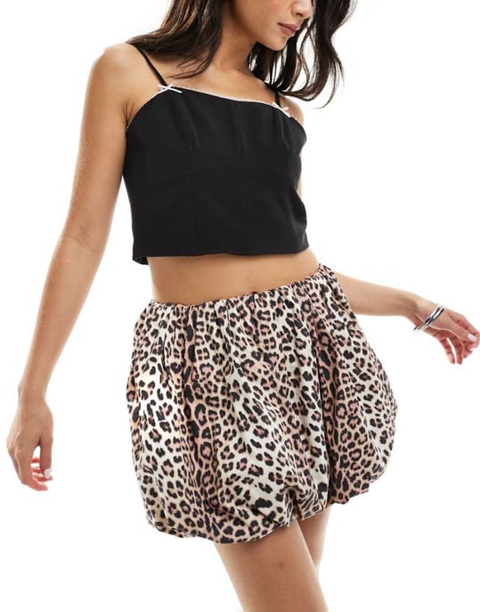 ASOS DESIGN bubbeltubkjol i djurmönster - Image 1