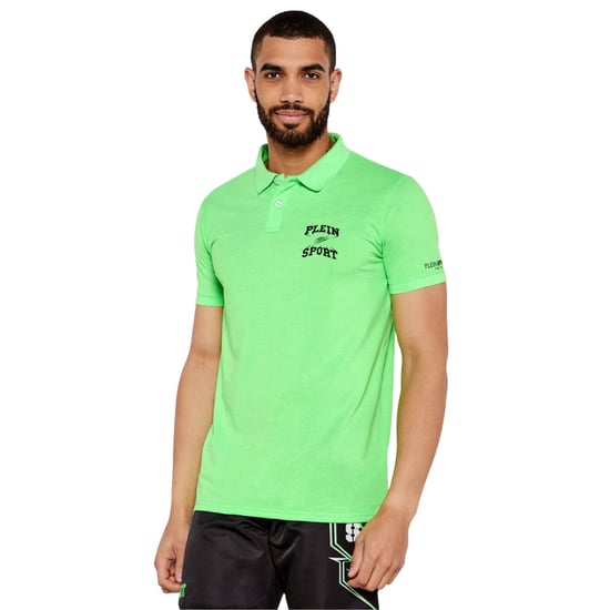 Plein Sport Scratch Logo Grünes Poloshirt - Image 2
