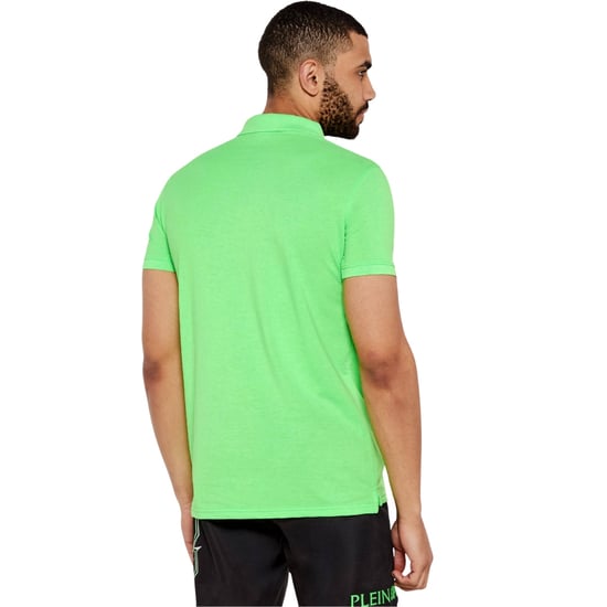 Plein Sport Scratch Logo Grünes Poloshirt - Image 3