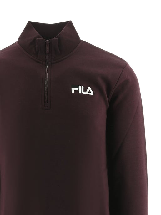 Herren Tawny Port Adam Viertel-Reißverschluss Sweatshirt - Image 2