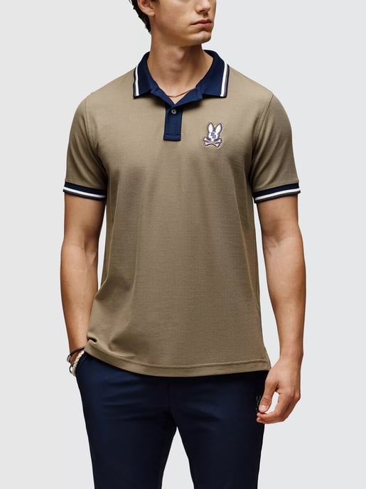 Herren Poloshirt Wade aus Pique in Dämmergrün - Image 1