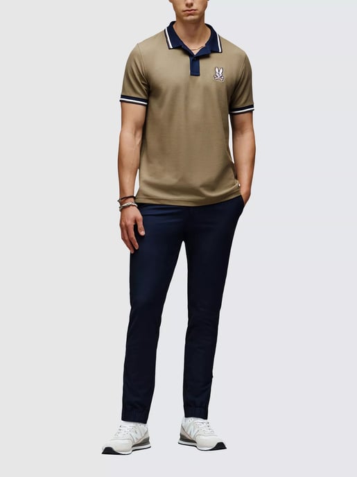 Herren Poloshirt Wade aus Pique in Dämmergrün - Image 3
