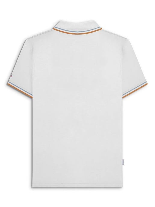 Herren weißes Sky Tobacco doppelt spitzes Poloshirt - Image 4
