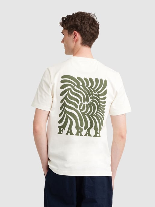 Herren Ecru Amesbury Grafik T-Shirt - Image 4