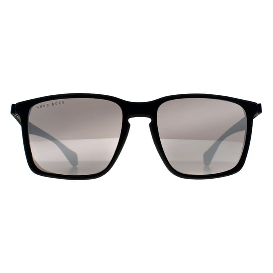 Hugo Boss Rectangle Mens Black Grey Mirror BOSS 1114/S - Image 1