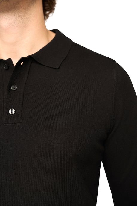 Lösung Trui Ralf Polo Strick Schwarz - Image 4