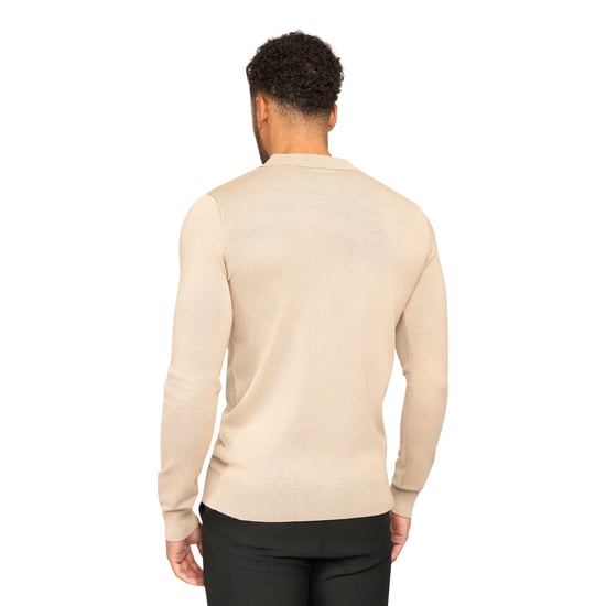 Lösung Trui Ralf Polo Strick Beige - Image 2