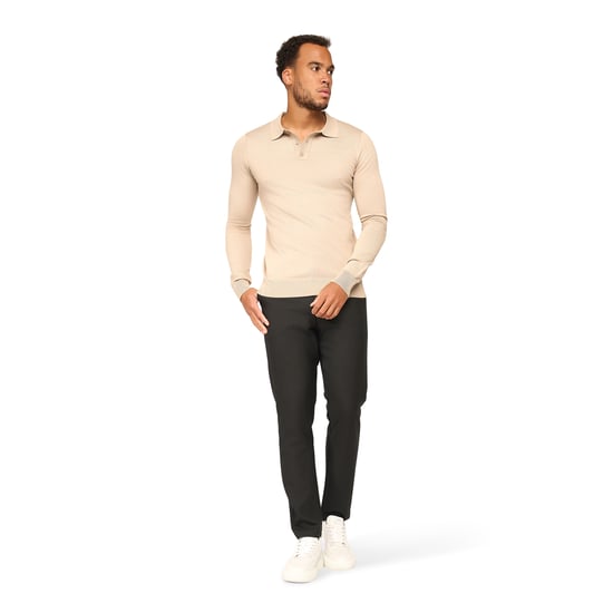 Lösung Trui Ralf Polo Strick Beige - Image 3