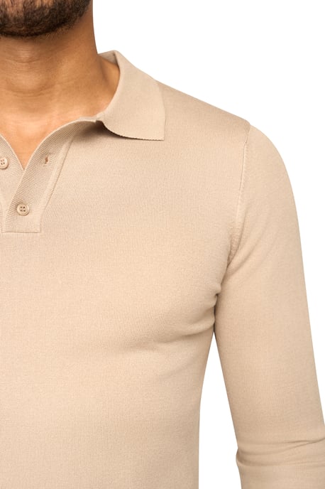 Lösung Trui Ralf Polo Strick Beige - Image 4