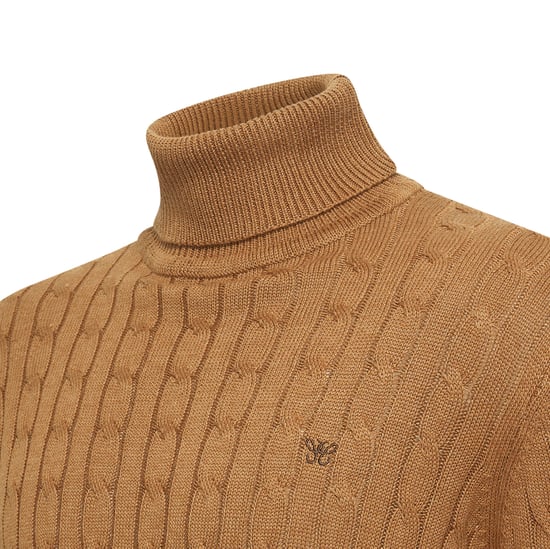 Cappuccino Italia Trui Aosta Kabelpullover Braun - Image 2
