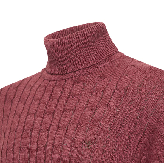 Cappuccino Italia Trui Aosta Kabelpullover Rot - Image 2