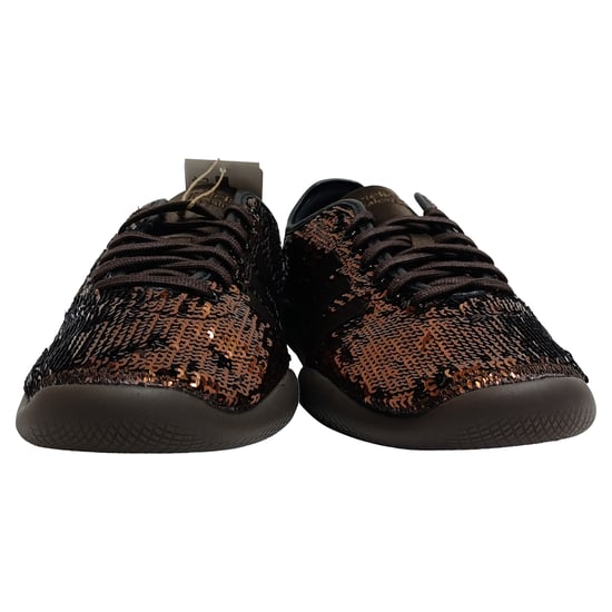 Adidas x Wales Bonner Karintha Pailletten-Sneaker aus braunem Satin - Image 3