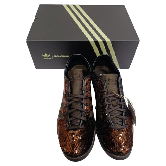 Adidas x Wales Bonner Karintha Pailletten-Sneaker aus braunem Satin - Image 5
