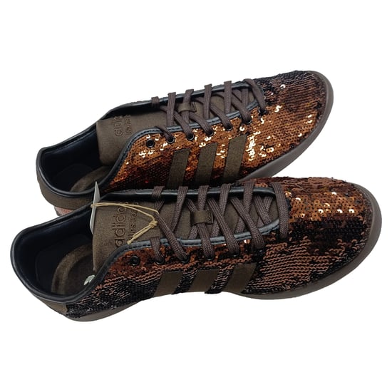 Adidas x Wales Bonner Karintha Pailletten-Sneaker aus braunem Satin - Image 6
